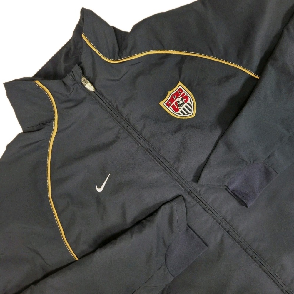 VTG Nike Team USA National Soccer Team Full Zip Jacket Womens Medium Navy Blue